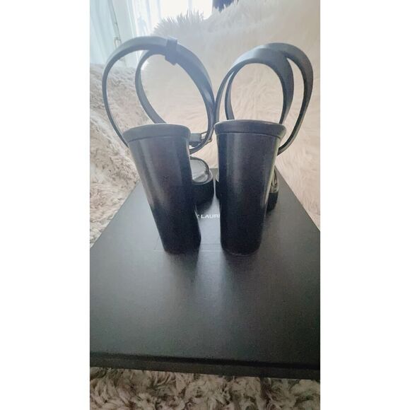 SAINT LAURENT platz 105mm Platform Sandal black 38.5 - Picture 6 of 12